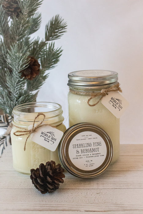 Sparkling Pine & Bergamot - Mason Jar